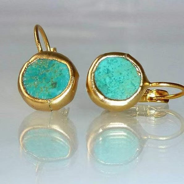 Women's Fashion Simple Flash Emerald Earrings